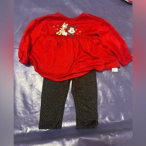 Disney Baby infant girl two piece matching set 6-12m